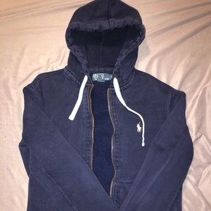 Navy blue polo zip up